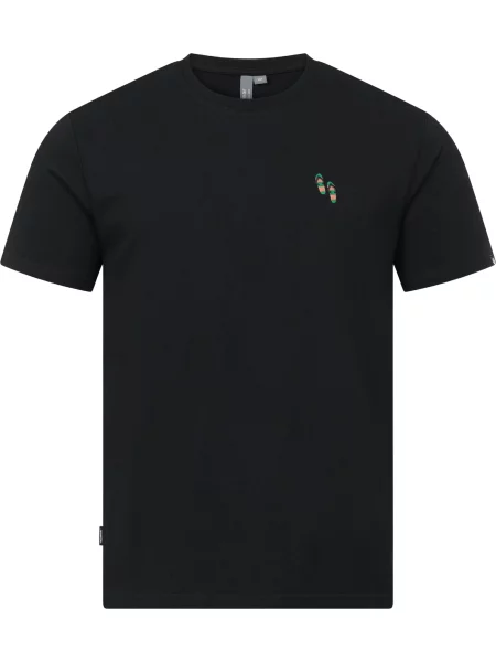 Ragwear Tričko zelená / oranžová černá