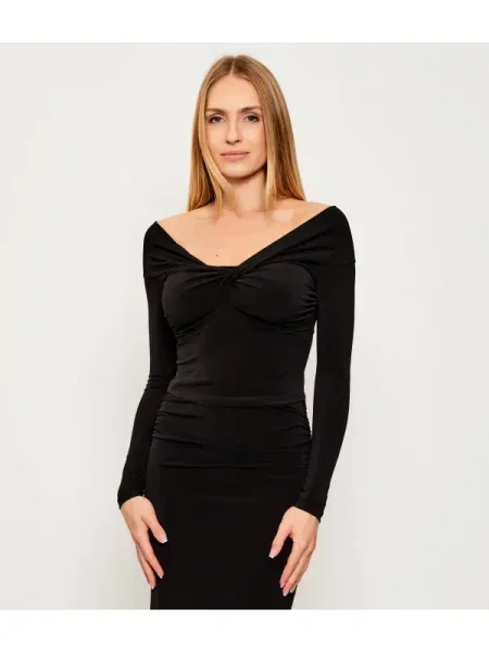 Patrizia Pepe Bluză | Slim Fit negru