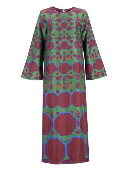 Sukienka midi Paula do kolan garniturowa zielona