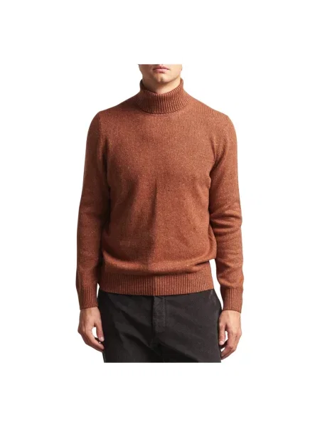 Sweter z golfem Gran Sasso wełniany brązowy