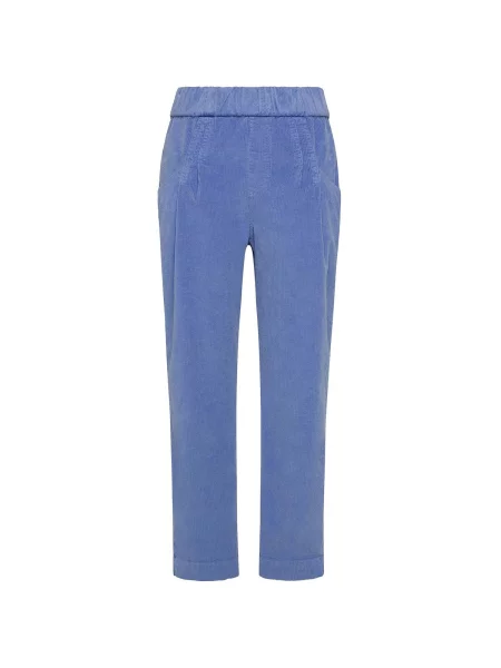 Pantaloni Deha de catifea cord albastru