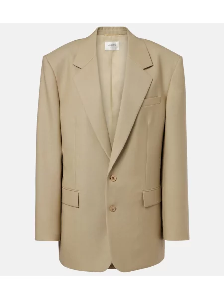 Sacou Saint Laurent de lână bej
