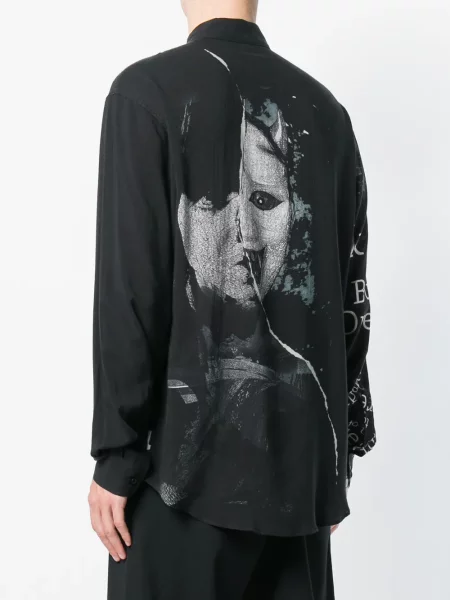 Cămașă Yohji Yamamoto cu imagine negru