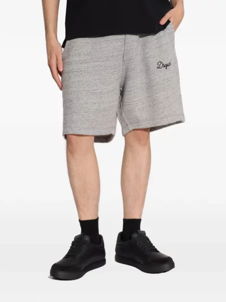 Pantaloni scurți Dsquared2 cu broderie gri