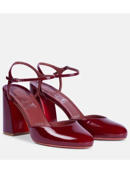 Pantofi cu toc Christian Louboutin din piele de lac roșu