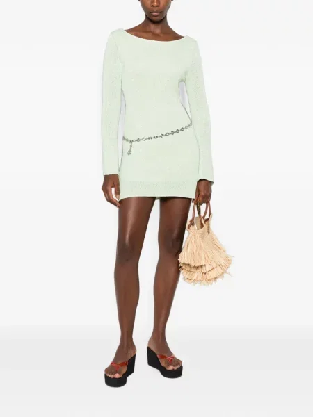Rochie mini Asta Resort cu paiete verde