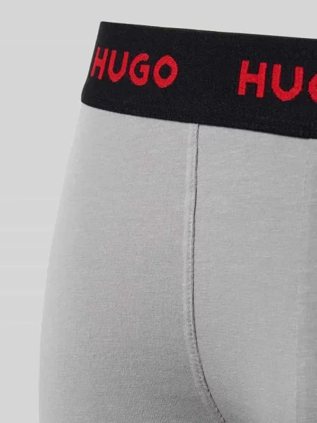 Obcisłe bokserki z mieszanki bawełny w zestaw 3 szt. Hugo czerwone
