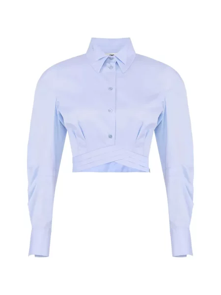 Cropp cămașă Elisabetta Franchi albastru
