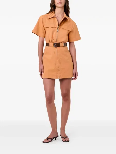Cu centură rochie mini Nicholas portocaliu