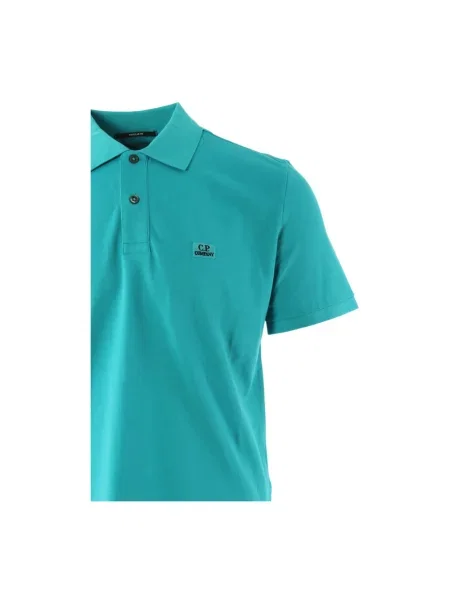 Koszulka polo C.p. Company ze stretchu niebieska