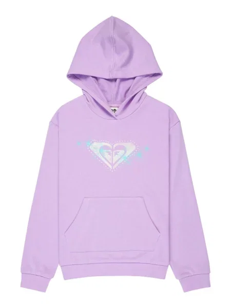 Bluza z kapturem dla Dziewczynki SURF FEELING TERRY fioletowy