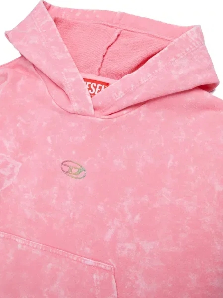 Bluza z kapturem dziecięca Diesel różowa