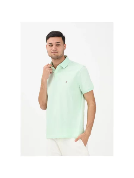 Tommy Hilfiger koszulka polo Mężczyźni jednolity M zielony