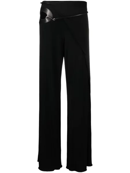 Jedwabne szerokie spodnie Tom Ford czarne