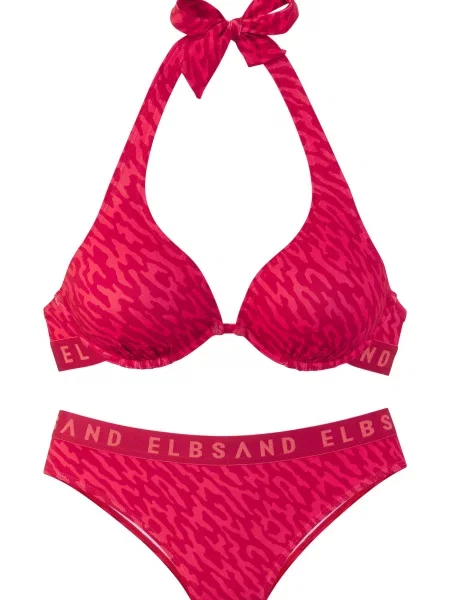 Elbsand Costum de baie două piese portocaliu închis roz