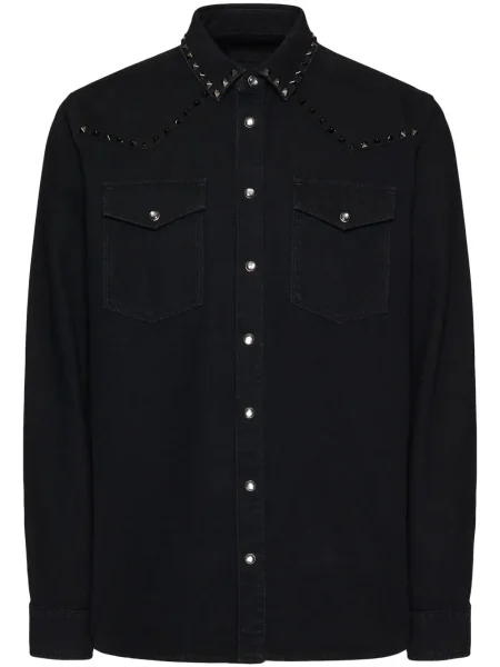 Дълго риза Valentino Garavani с шипове черно