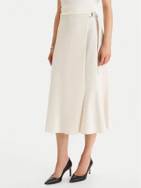 BOSS Trapéz szoknya Vuleran 1 Ekru fekete