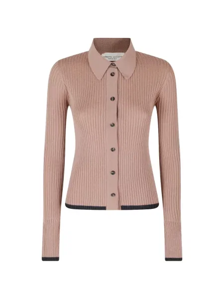 Tricou polo Roberto Collina tricotate roz