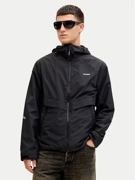 JACK & JONES Přechodná bunda JCOCLUB černá bílá