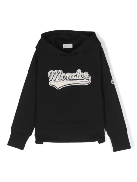 Bluza z kapturem dziecięca Moncler Enfant czarna