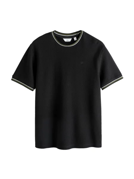 Next Tricou verde / negru alb