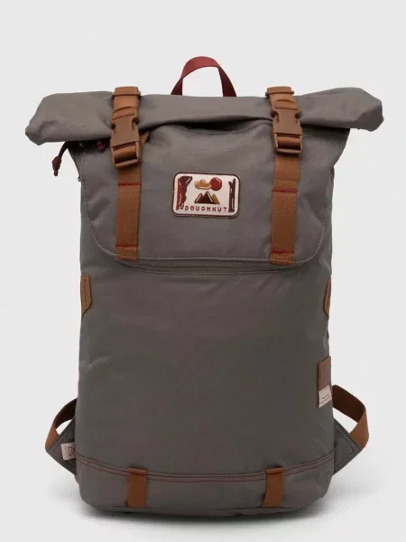 Однотонный большой рюкзак Doughnut серый