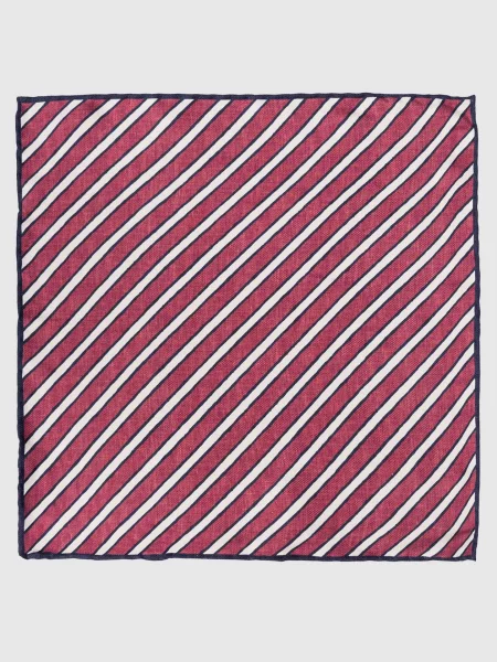Шелковый платок Brunello Cucinelli в полоску бордовый