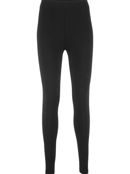 Legginsy z mieszanki bawełny czarne