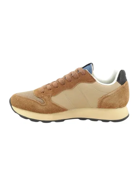 Sneakersy Sun68 skórzane retro brązowe