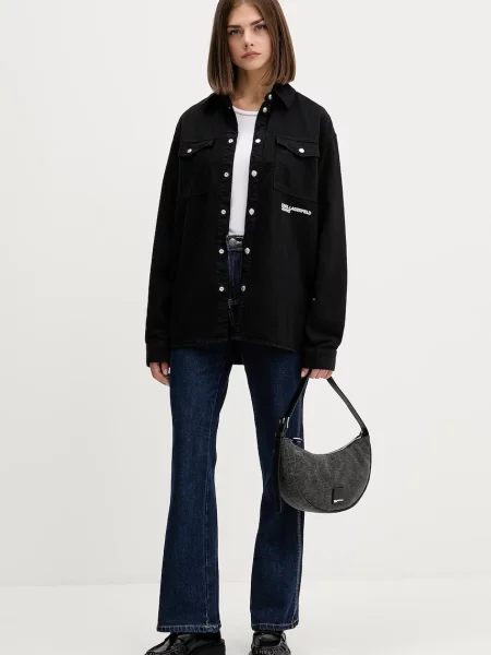 Karl Lagerfeld Jeans geantă gri alb