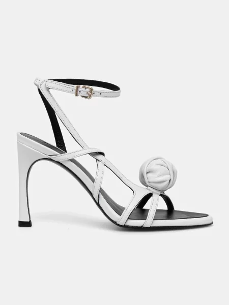 Rotate sandały skórzane białe