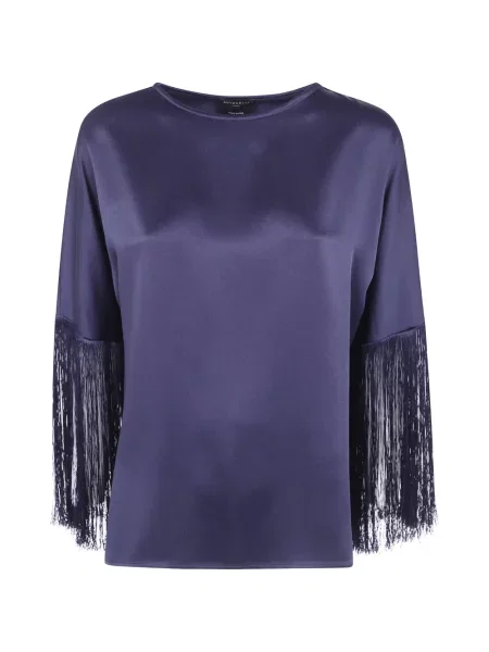 Top Antonelli cu franjuri violet