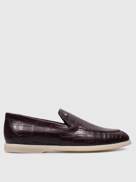 Кожаные лоферы Stefano Ricci бордовые