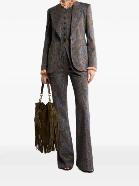 Vestă Etro cu model paisley din jacard albastru
