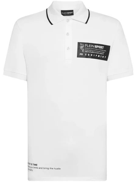 Polo Plein Sport cu imagine alb