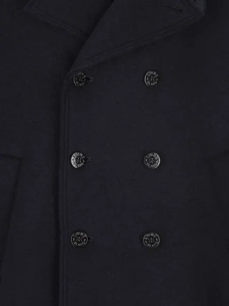 Вълнено палто Stone Island камъни черно