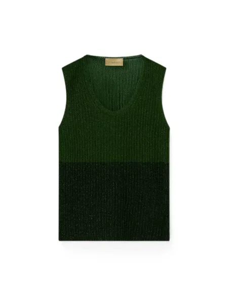 Vestă Momoni tricotate verde