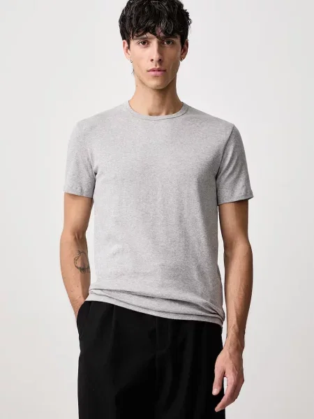Maison Margiela tričko s bavlnou šedé