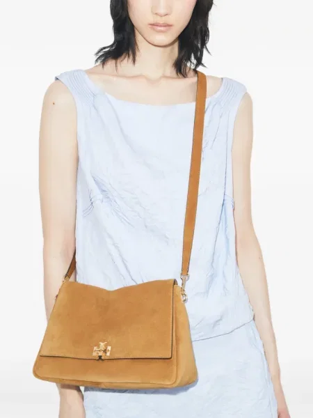 Geantă Tory Burch din piele de căprioară mini