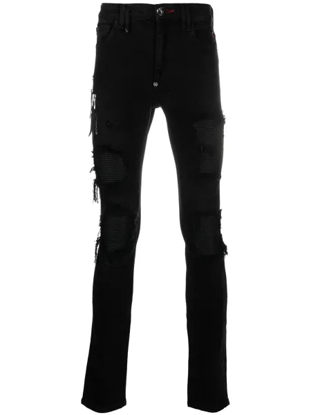 Skinny jeansy skinny Philipp Plein czarne
