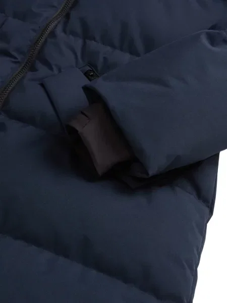 Palton Woolrich cu glugă albastru