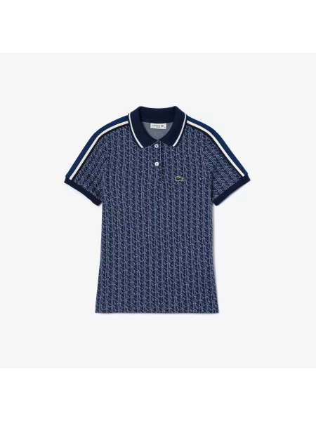 Lacoste поло Monogram блакитне
