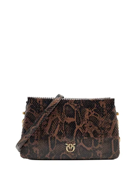 PINKO Kabelka PINKO TRIPLET MINI PYTHON PRINT BORSA' hnědá