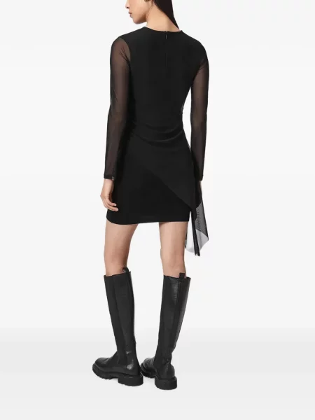 Rochie mini Allsaints cu volane negru