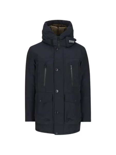 Μπουφάν Woolrich με κουκούλα μπλε