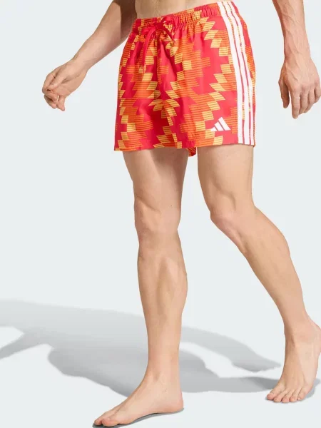 ADIDAS SPORTSWEAR Surferské šortky FB AOP svetlooranžová / tmavooranžová / oranžovo červená biela