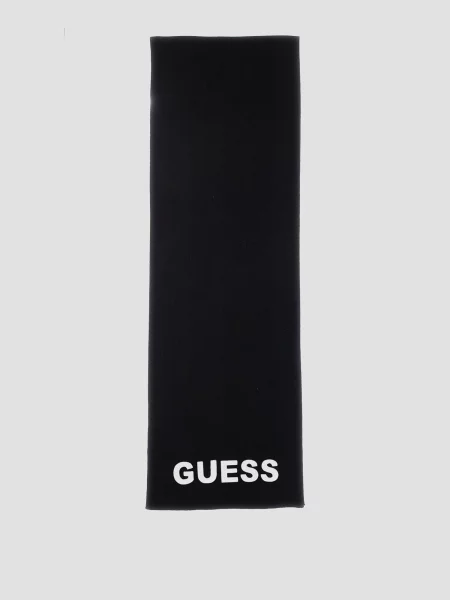 Вовняний шарф Guess чорний