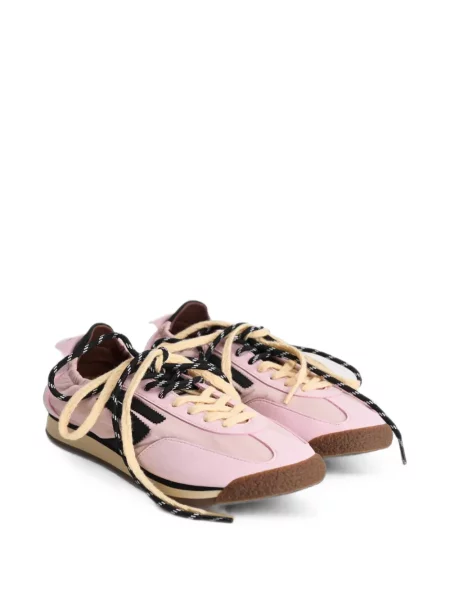 Sneakers Puraai με δαντέλα με αυτόγραφο ροζ