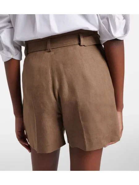 Lanene opasan kratke hlače Ralph Lauren Collection rjava