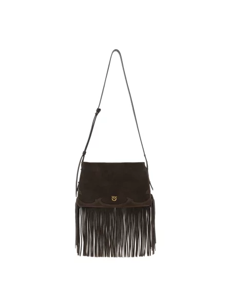 Listonoszka Pinko zamszowa brązowa